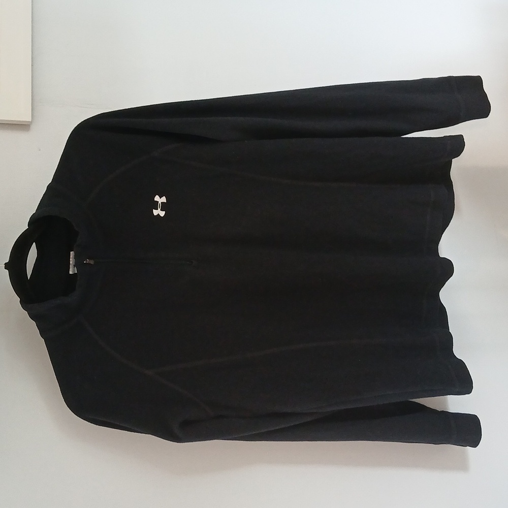 Under Armour Size XL Junior Jet Black Mock Neck Fleece Pull Over
